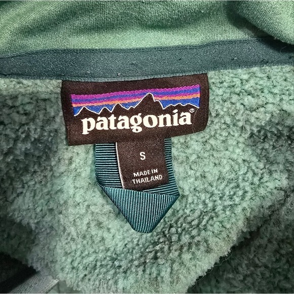 Patagonia Better Sweater 1/4 Zip Fleece Pullover Teal Green Women's size S - Picture 5 of 5